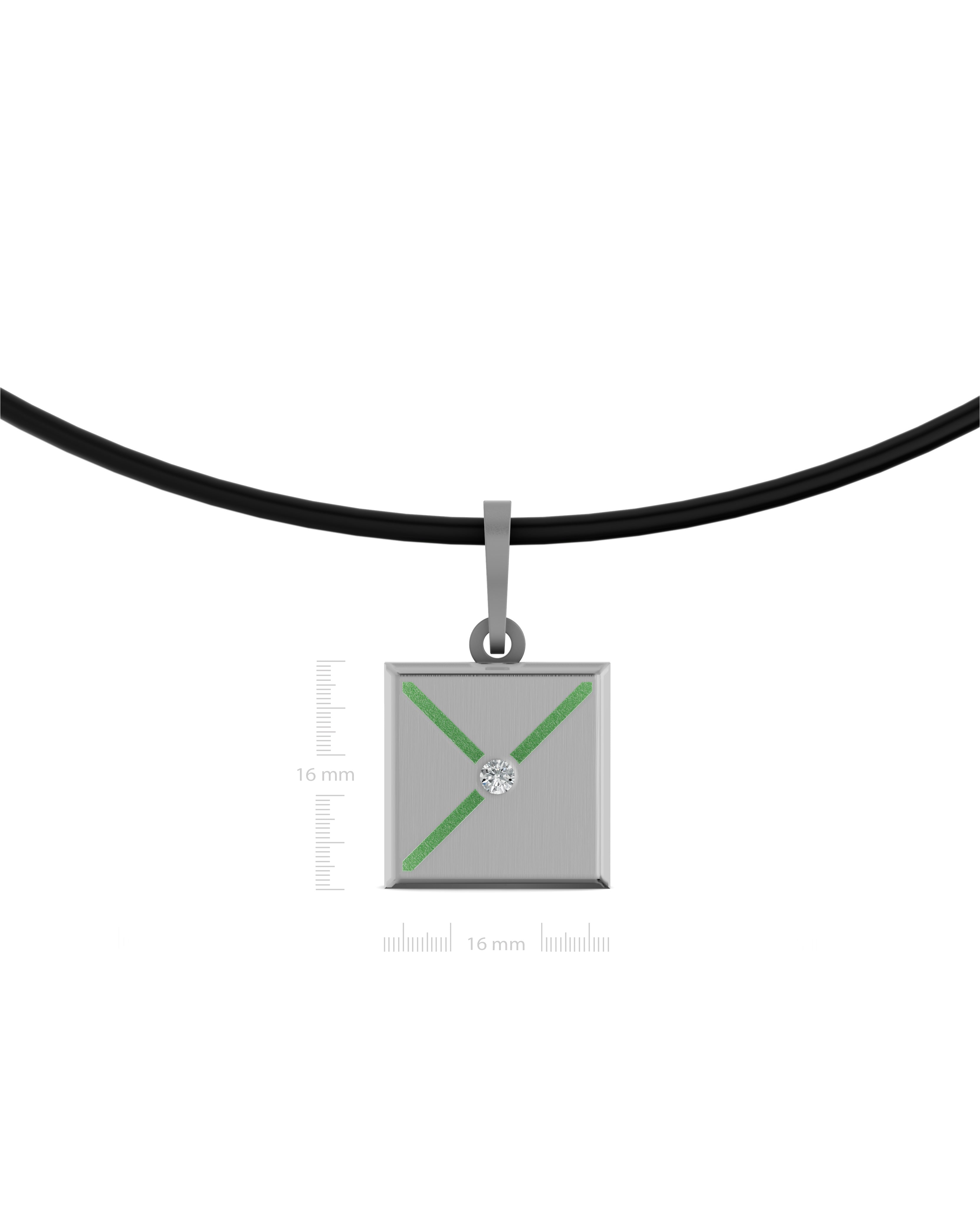 Titanium and Lab-grown Pendant