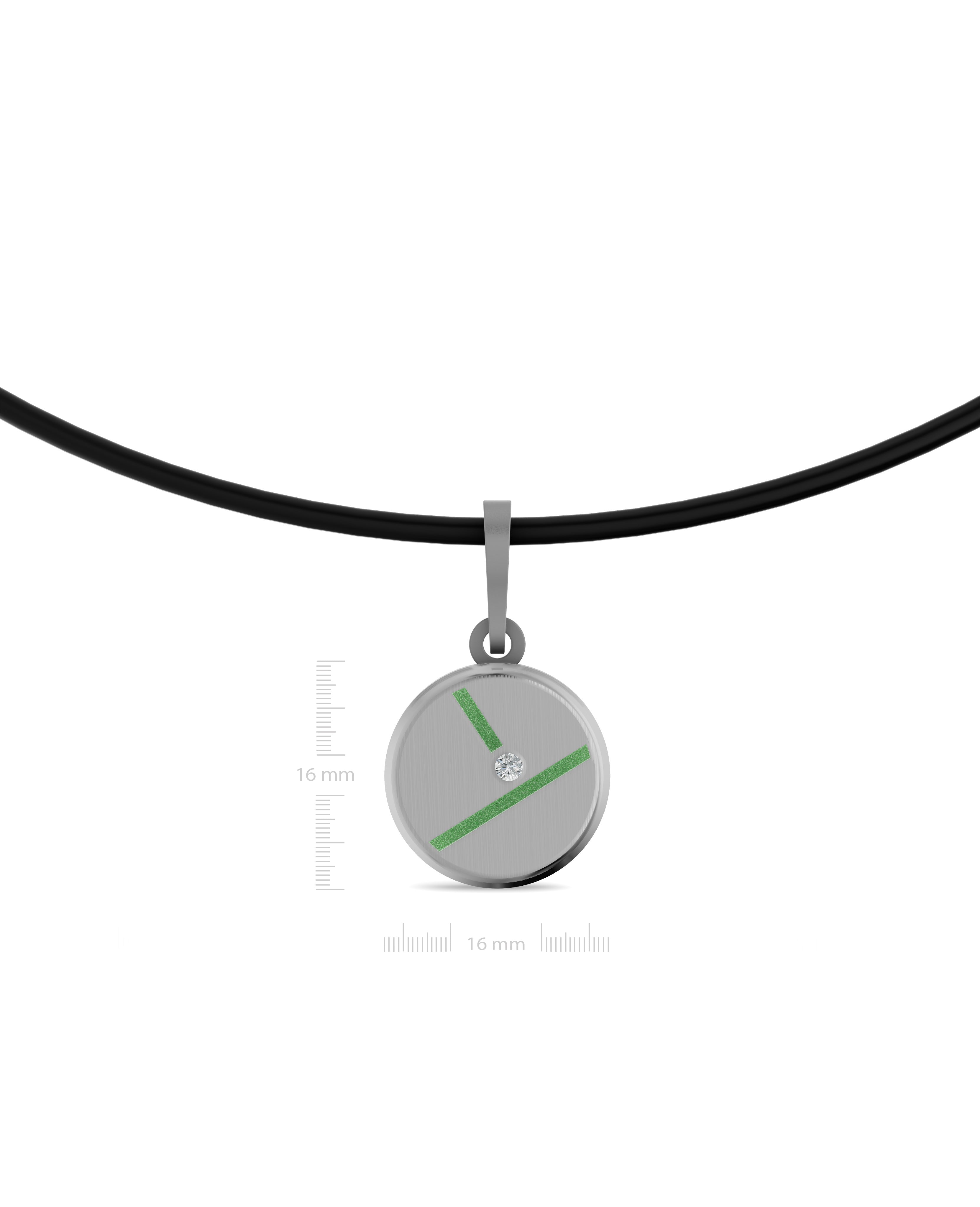 Titanium and Lab-grown Pendant
