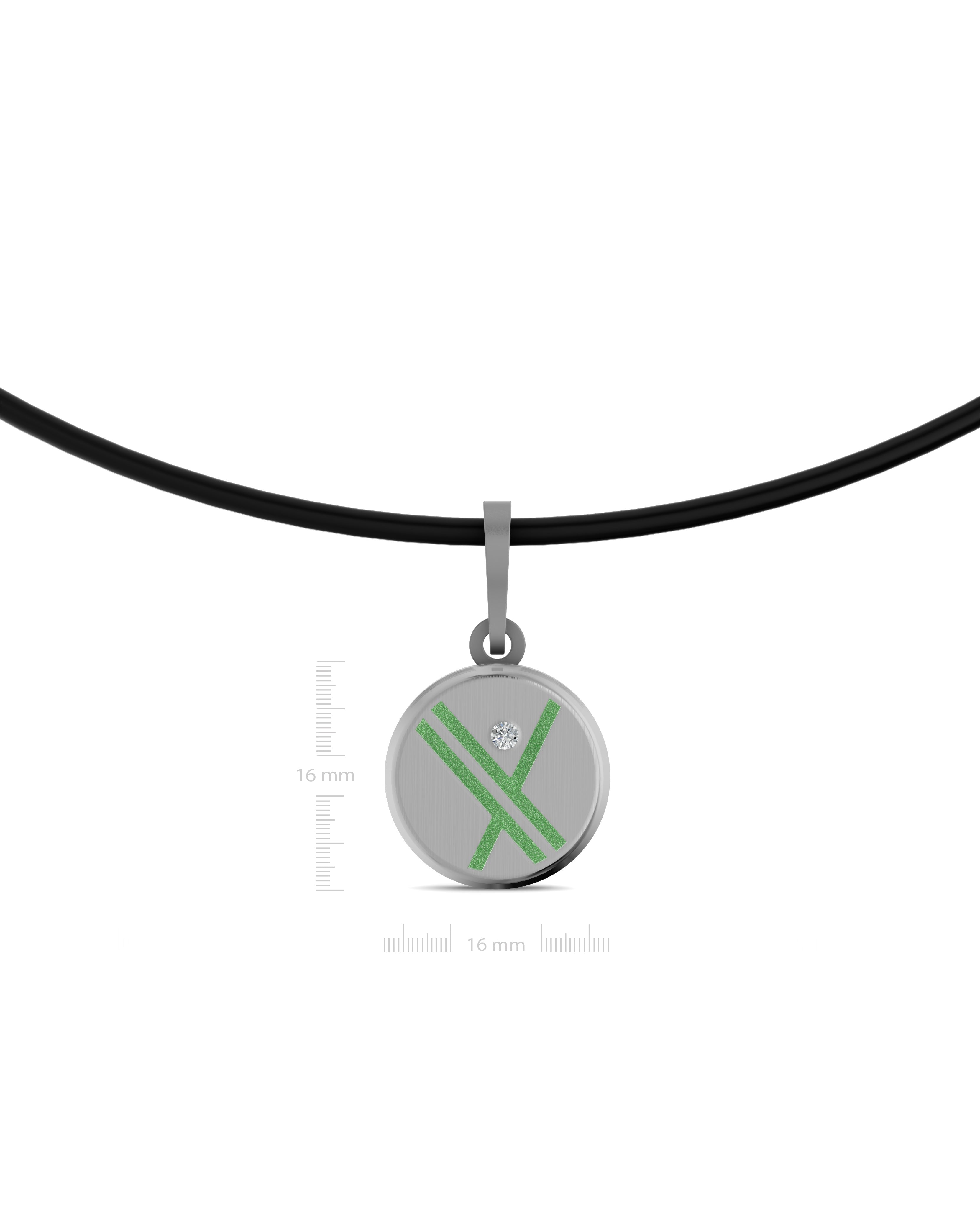 Titanium and Lab-grown Pendant