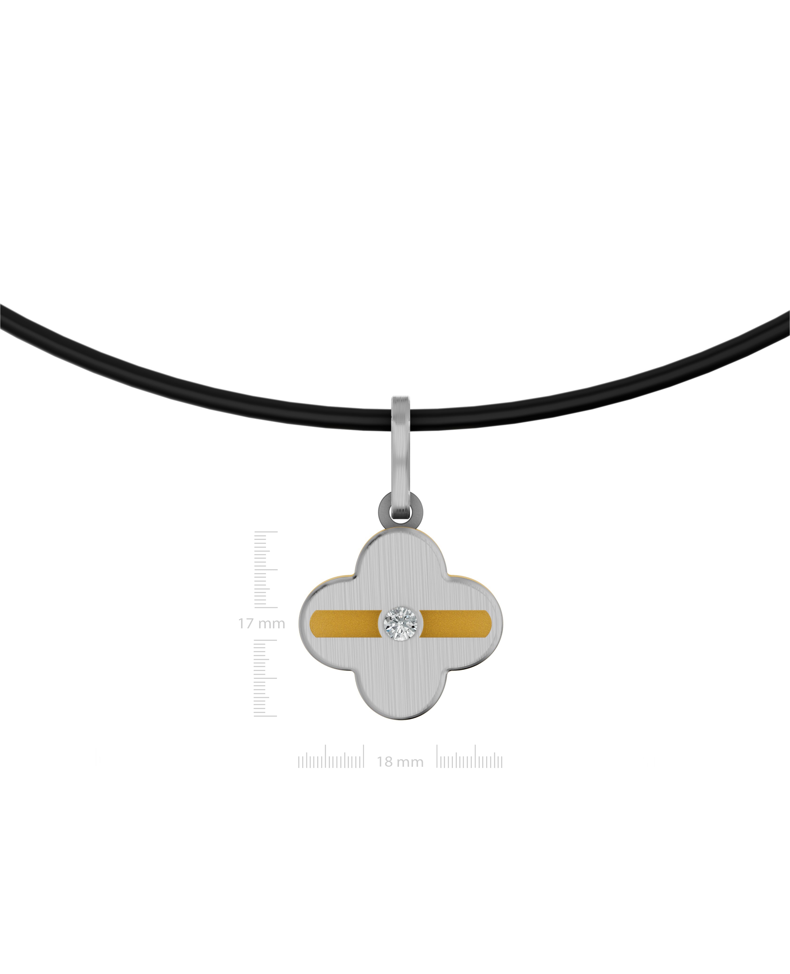Titanium and Lab-grown Pendant