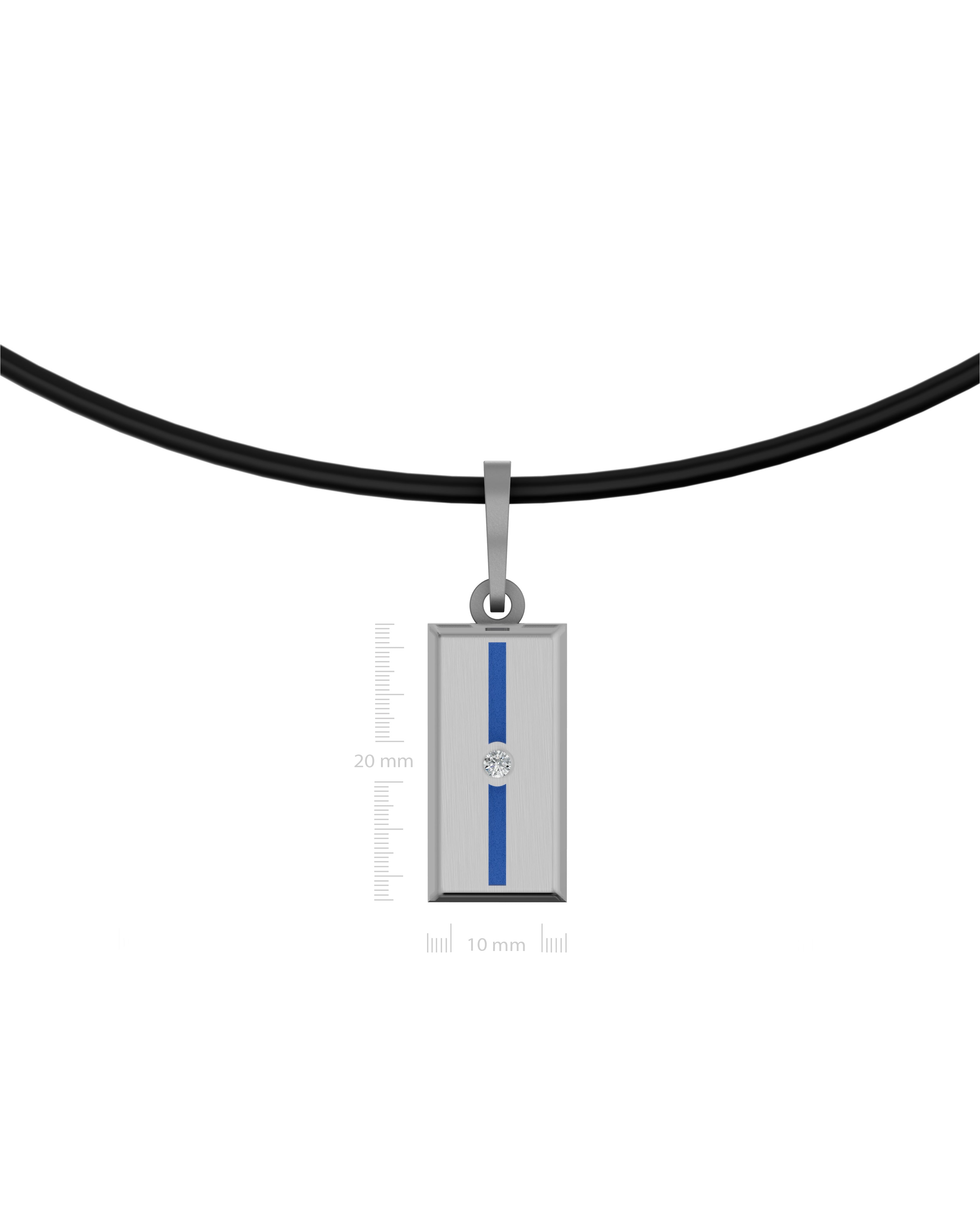 Titanium and Lab-grown Pendant