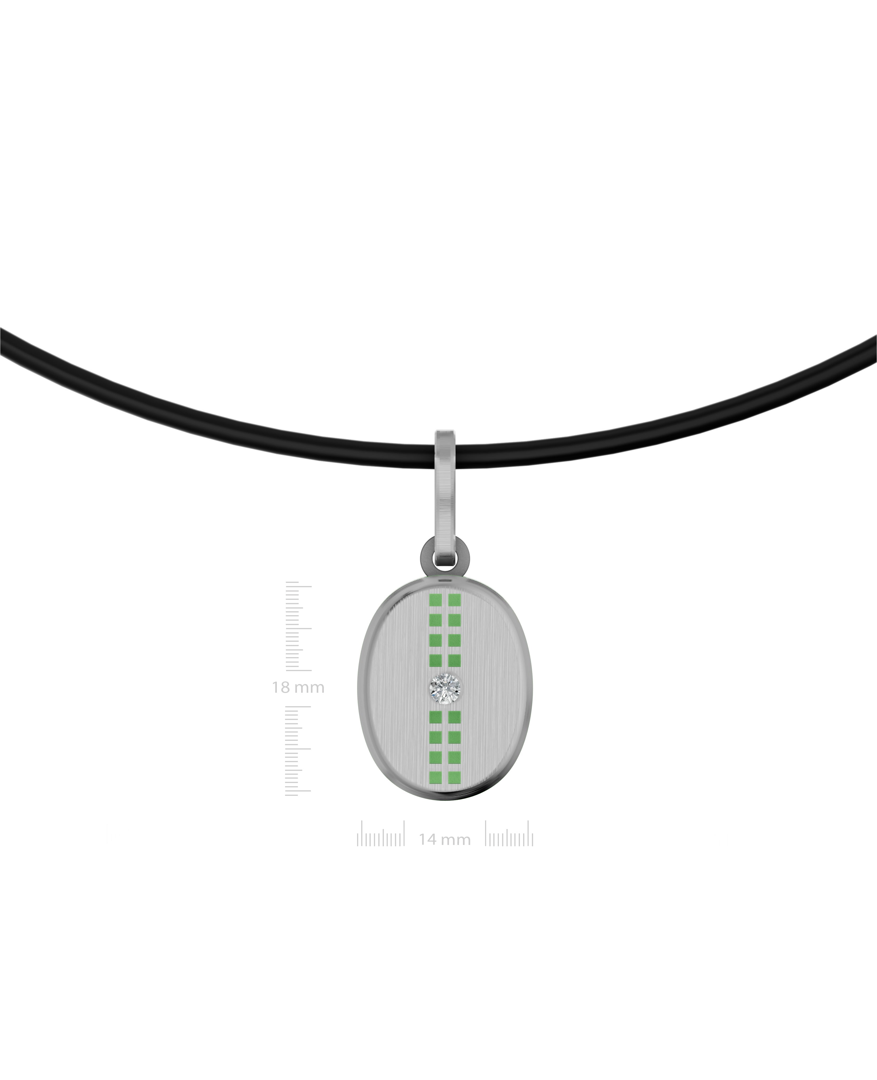 Titanium and Lab-grown Pendant