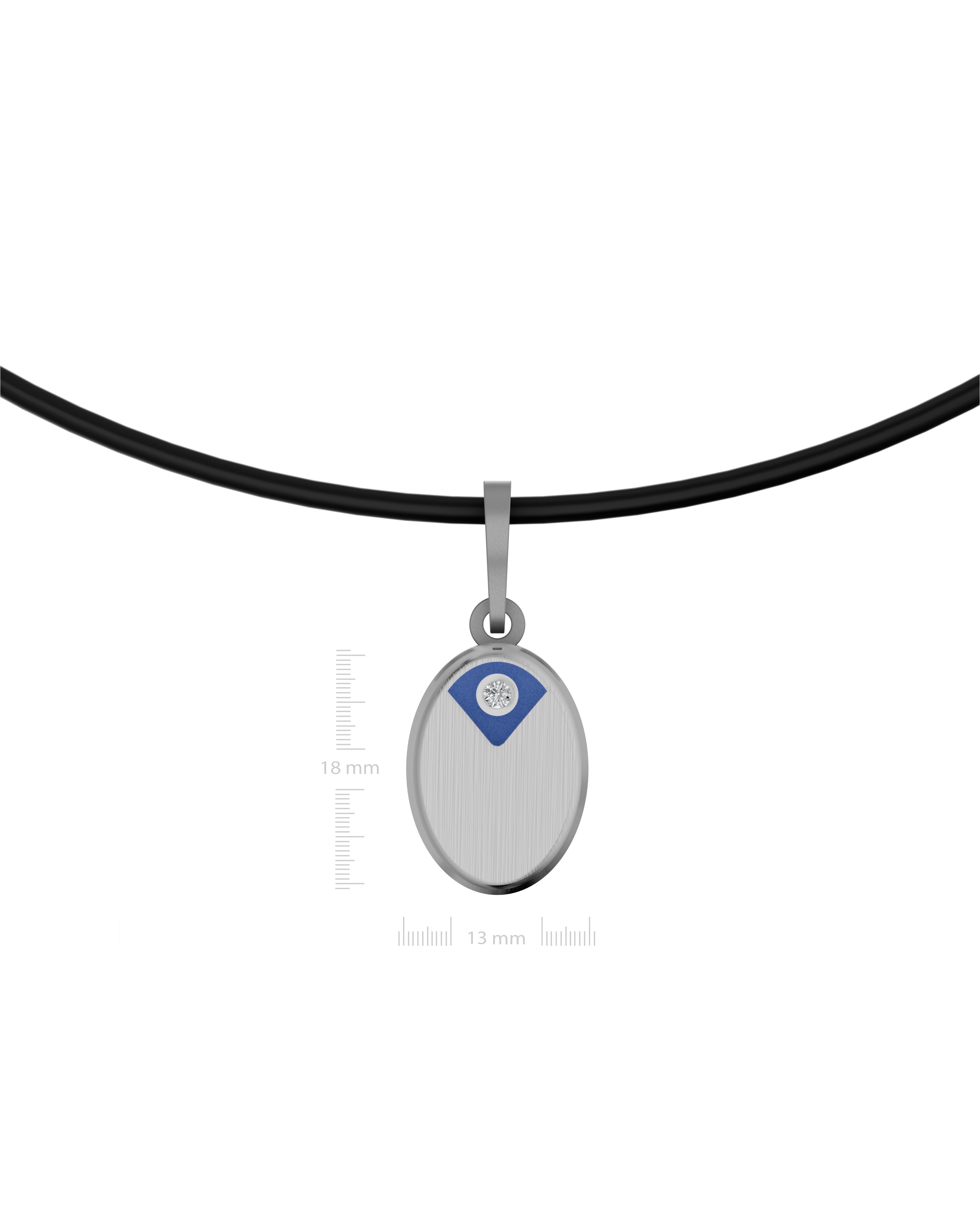 Titanium and Lab-gown Pendant