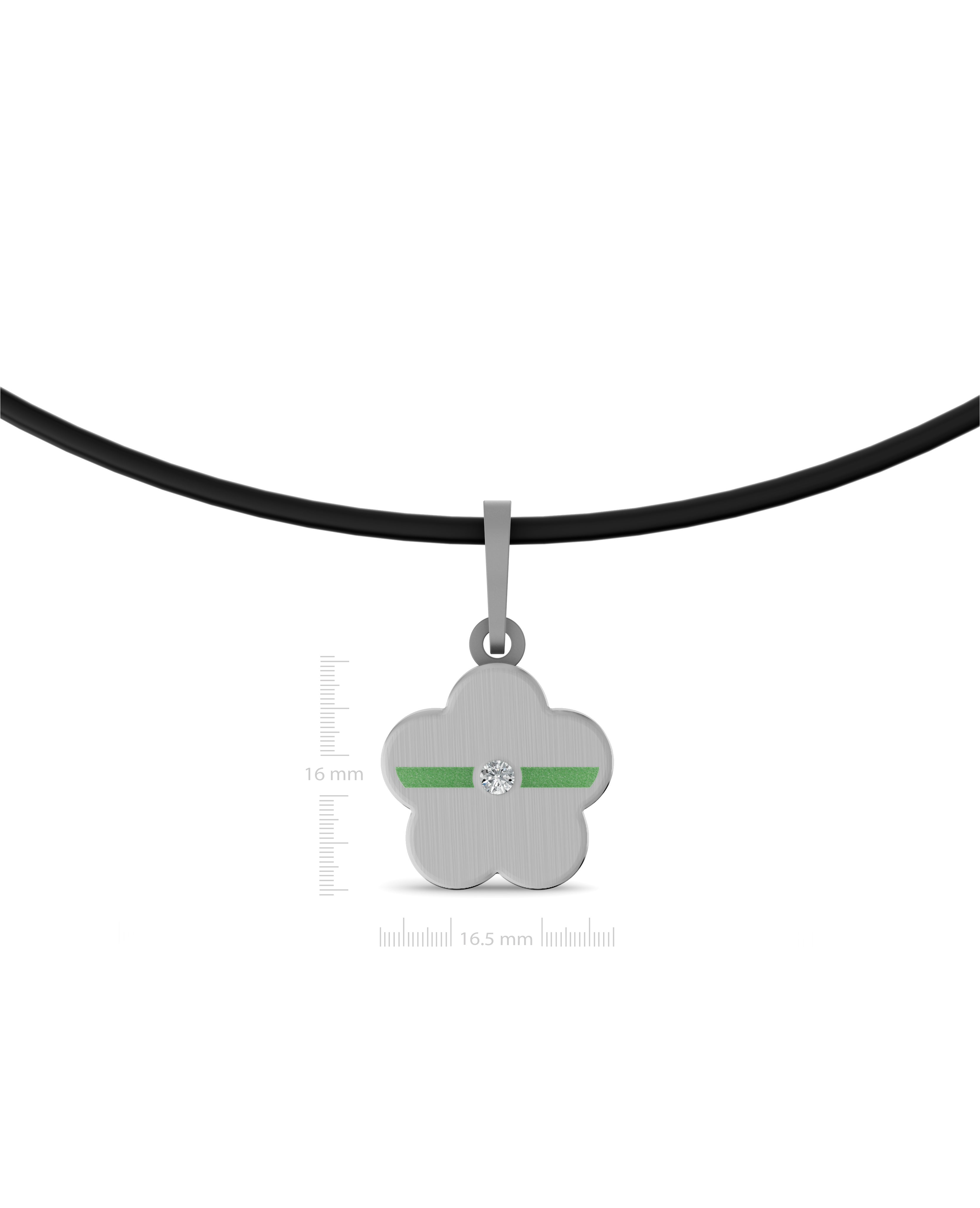 Titanium and Lab-gown Pendant
