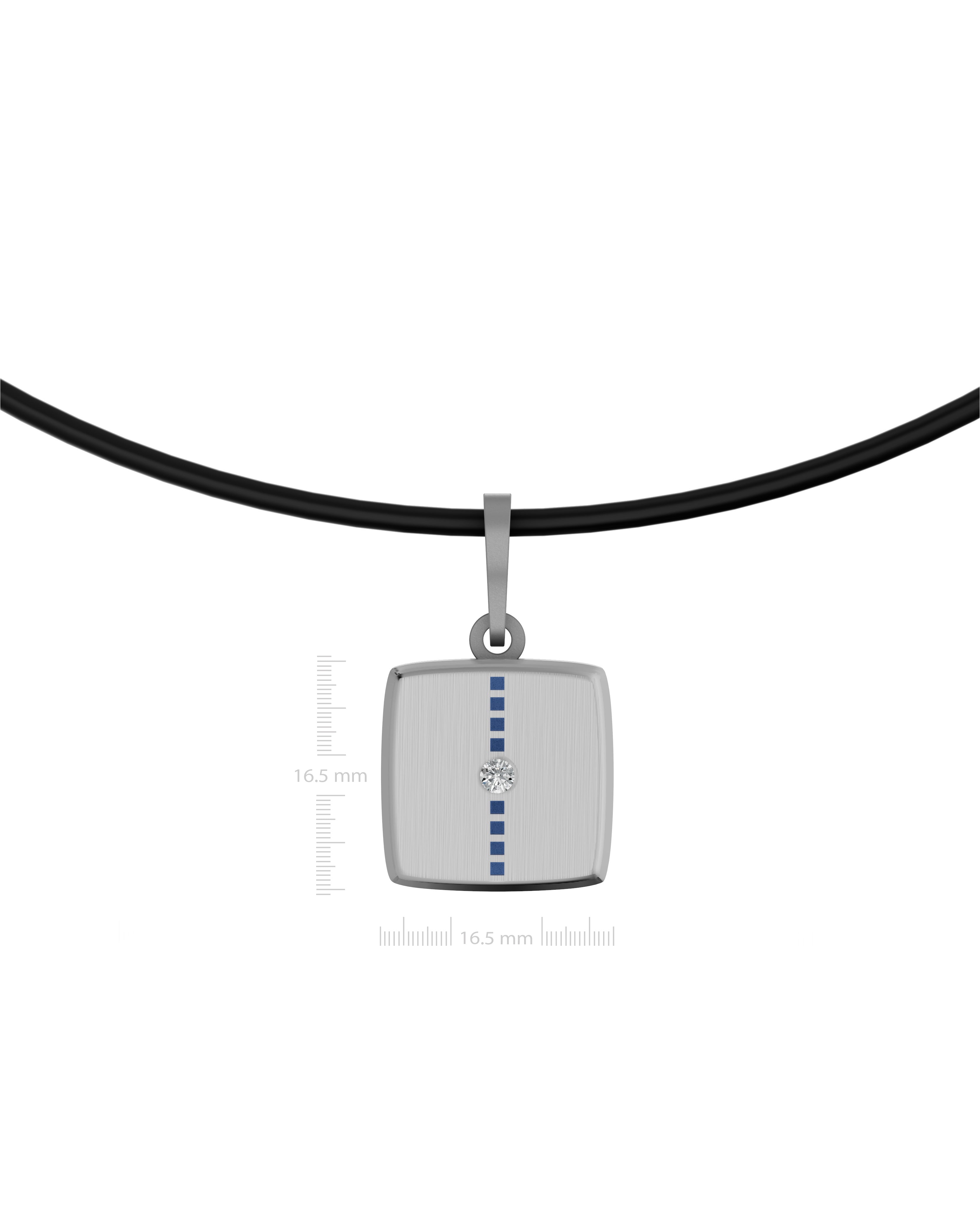 Titanium and Lab-gown Pendant
