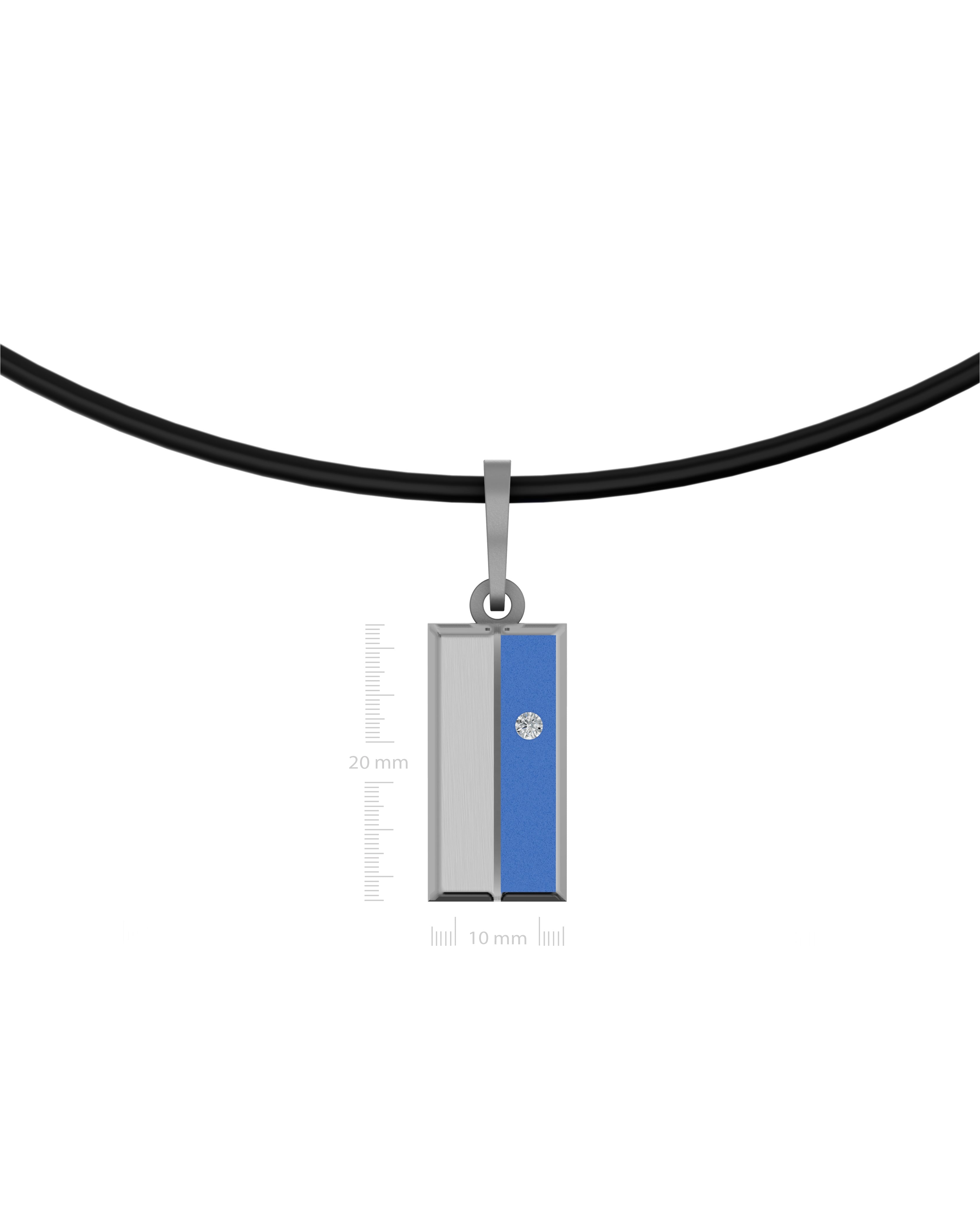 Titanium and Lab-gown Pendant