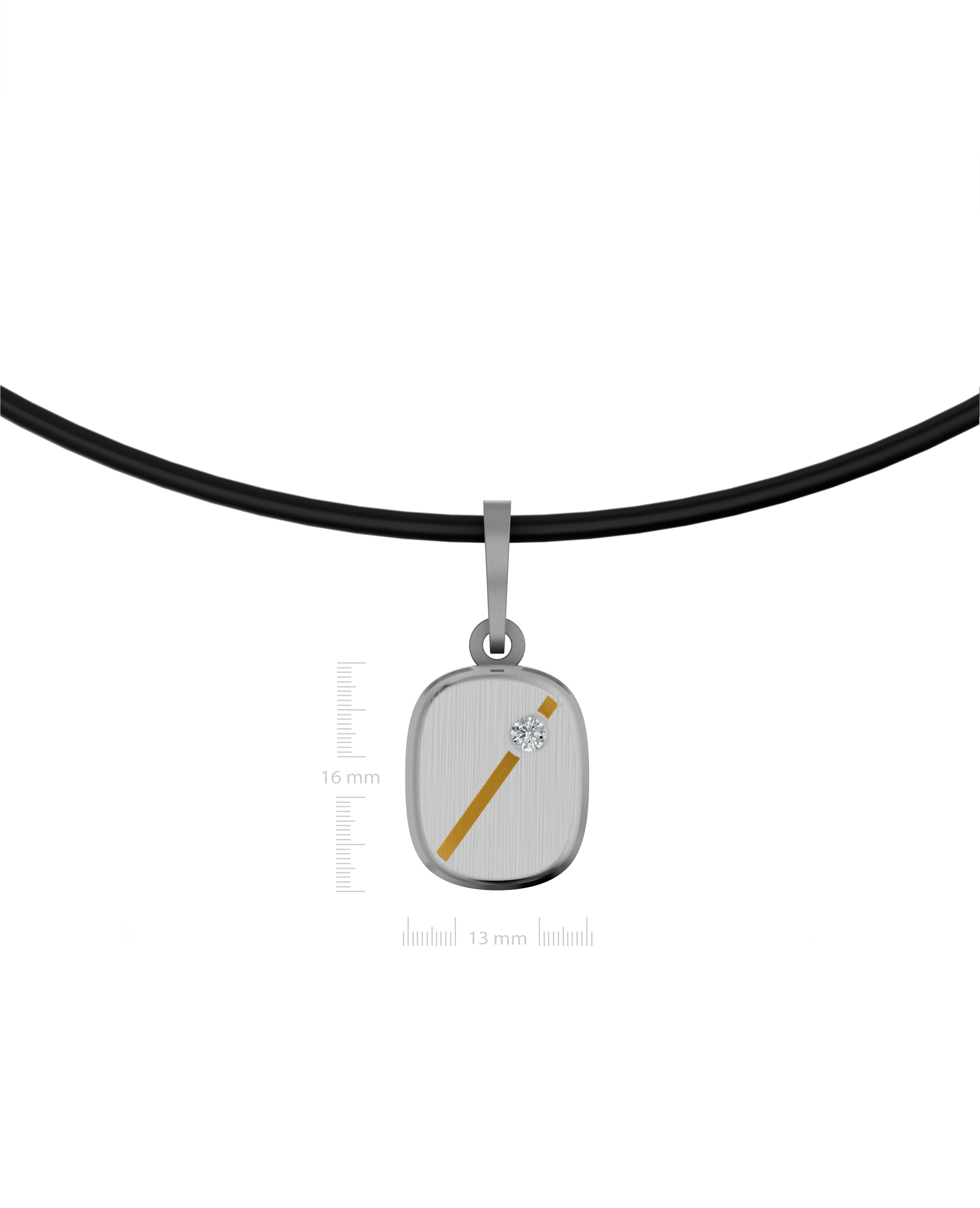 Titanium and Lab-gown Pendant