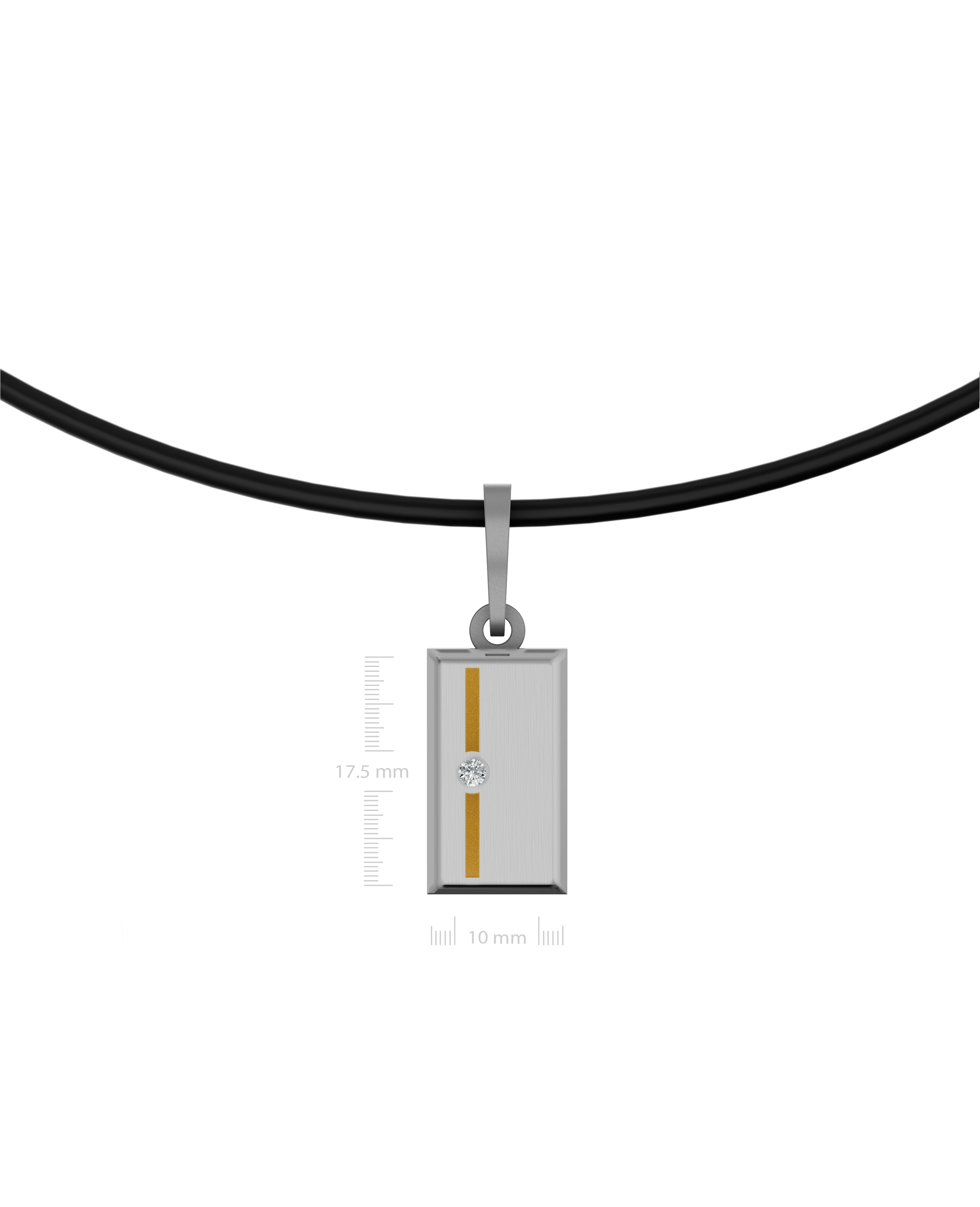 Titanium and Lab-gown Pendant